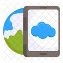 Cloud Phone Cloud Smartphone Cloud Cellphone Icon