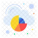 Cloud Pie Chart  Icon