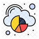Cloud Pie Chart  Icon
