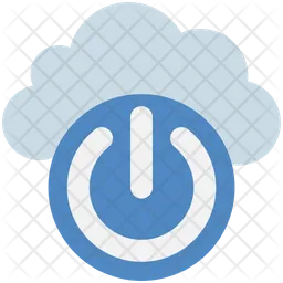 Cloud Power Button  Icon