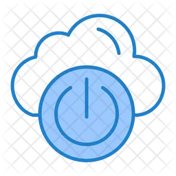 Cloud Power Button  Icon