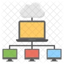 Cloud Powered Computing Icon