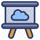 Cloud Presentation Business Presentation Cloud Easel Icon