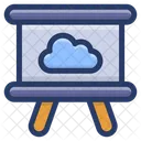Cloud Presentation Business Presentation Cloud Easel Icon