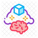 Parcel Brain Cloud Icon