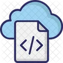 Cloud Programmierung Cloud Codierung HTML Datei Symbol