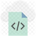 Cloud Programmierung Cloud Codierung HTML Datei Symbol