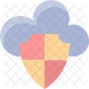 Cloud Protection Lock Data Icon