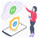 Cloud Data Data Transfer Cloud Security Icon