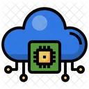 Cloud Prozessor Cloud Chip CPU Symbol