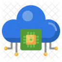 Cloud Prozessor Cloud Chip CPU Symbol