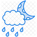 Cloud Rain Moon Icon