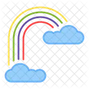 Cloud Rainbow Color Spectrum Natural Phenomena Icon