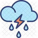Cloud Raining Thunder  Icon