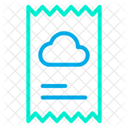 Cloud-Rechnung  Symbol