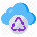 Cloud Recycling Cloud Reprocess Renewable Cloud Icon