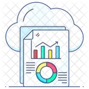 Cloud Analysis Cloud Reporting Digital Storage アイコン