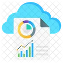 Cloud Reporting Cloud Chart Cloud Infographic Icône