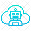 Artificial Intelligence Cloud Humanoid Icon