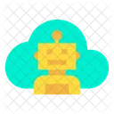 Artificial Intelligence Cloud Humanoid Icon