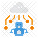 Cloud Robot Cloud Network Cloud Technology Icon