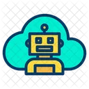 Artificial Intelligence Cloud Humanoid Icon