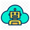 Kunstliche Intelligenz Cloud Humanoid Symbol