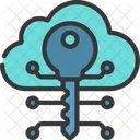 Cloud-Schlüssel  Symbol