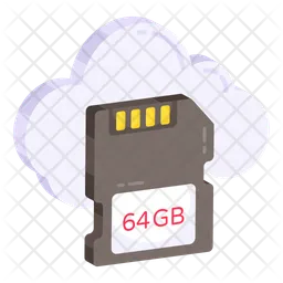 Cloud Sd Card  Icon