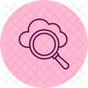 Cloud Search Magnifier Icon