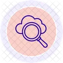 Cloud Search Magnifier Icon