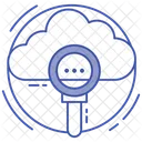 Cloud Magnifying Cloud Search Internet Exploring Icon