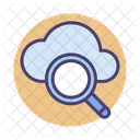 Cloud Search Cloud Computing Magnifier Icon