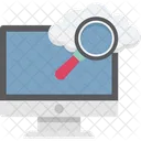 Cloud Search Internet Exploring Cloud Magnifying Icon