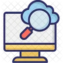 Cloud Search Internet Exploring Cloud Magnifying Icon