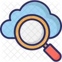 Cloud Search Internet Exploring Cloud Magnifying Icon