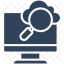 Cloud Search Internet Exploring Cloud Magnifying Icon