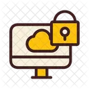 Cloud Security Computer Security Lcok Computer Icon