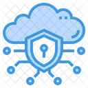 Data Security Shield Cloud Icon