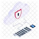 Cloud Computing Cloud Hosting Cloud Security Icon