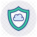 Cloud Security Back Up Cloud Icon
