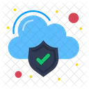 Cloud Security Cloud Protected Secure Cloud Storage Icon