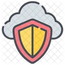 Cloud Security Shield Safety Icon