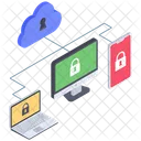 클라우드 보안 클라우드 보안 네트워크 클라우드 보안 장치 아이콘