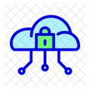 Cloud Secure Data Icon