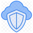Cloud Security Shield Safety Icon