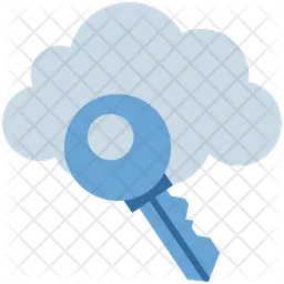 Cloud Security Key  Icon