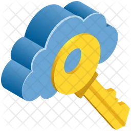 Cloud Security Key  Icon