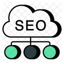Seo Search Engine Optimization Cloud Arrows Icon