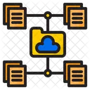 Cloud File Work From Home Icon